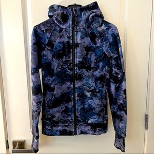 Lululemon blue camo Scuba full-zip hoodie